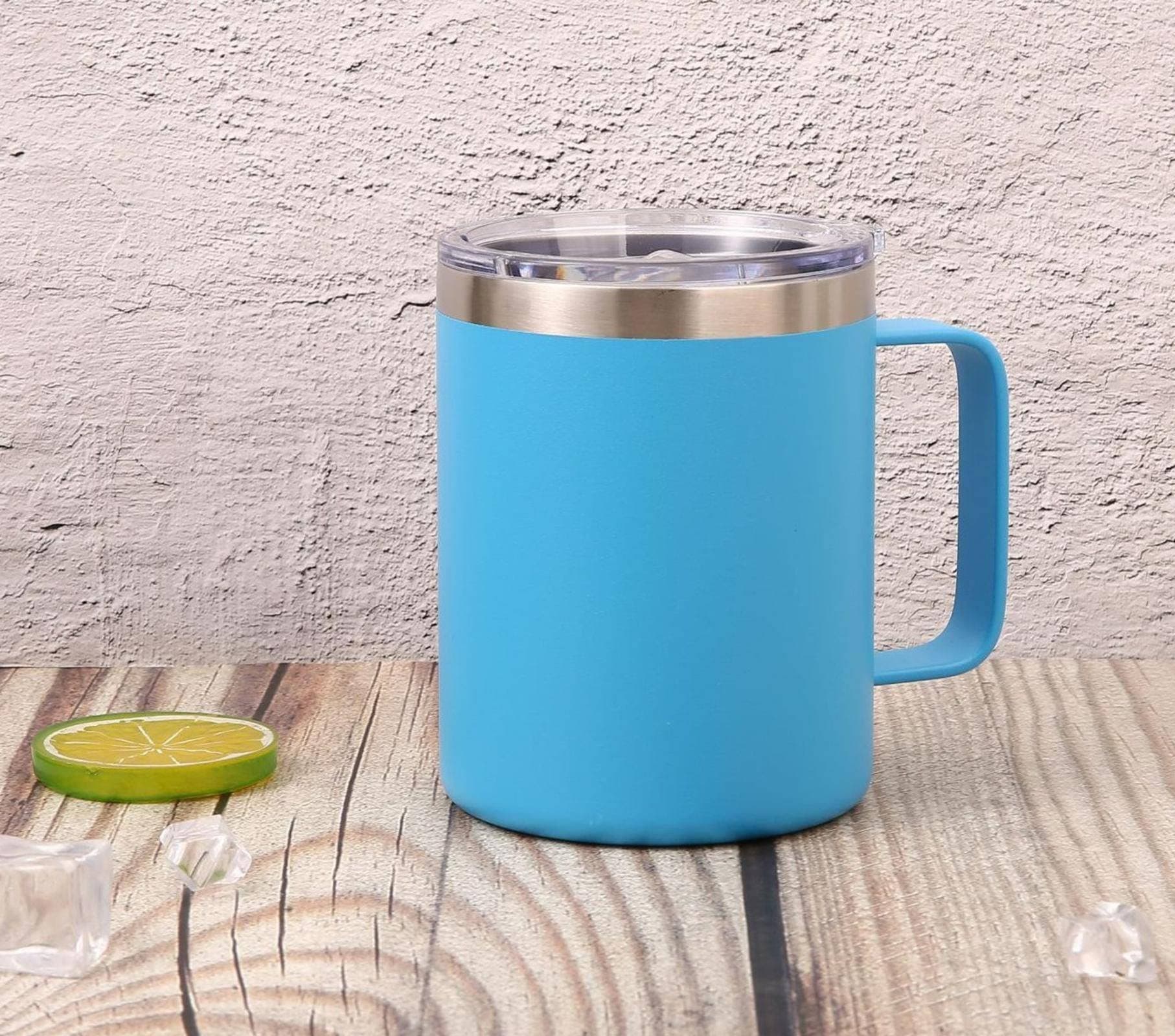 Vaso, tapa de acero inoxidable,